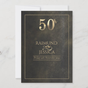 50th Anniversary Gold Dust Invitation