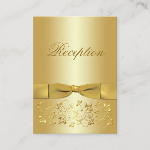 50th Anniversary Gold Floral Enclosure Card
