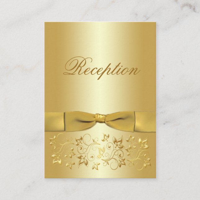 50th Anniversary Gold Floral Enclosure Card (Front)