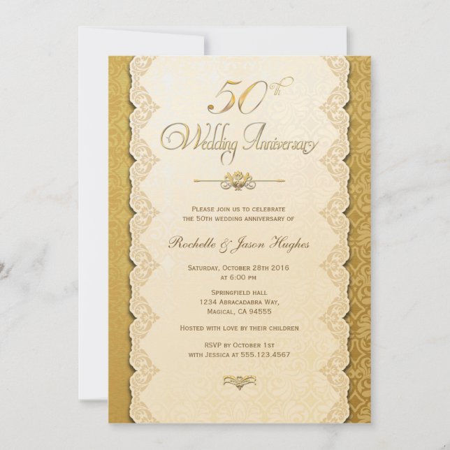 50th Anniversary Gold Invitation (Front)