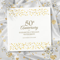 50th Anniversary Gold Love Hearts Confetti