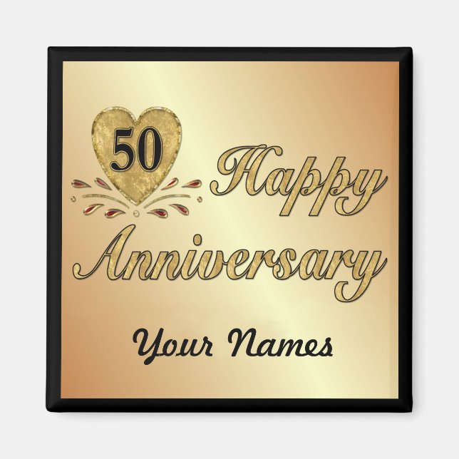50th Anniversary - Gold Magnet (Front)