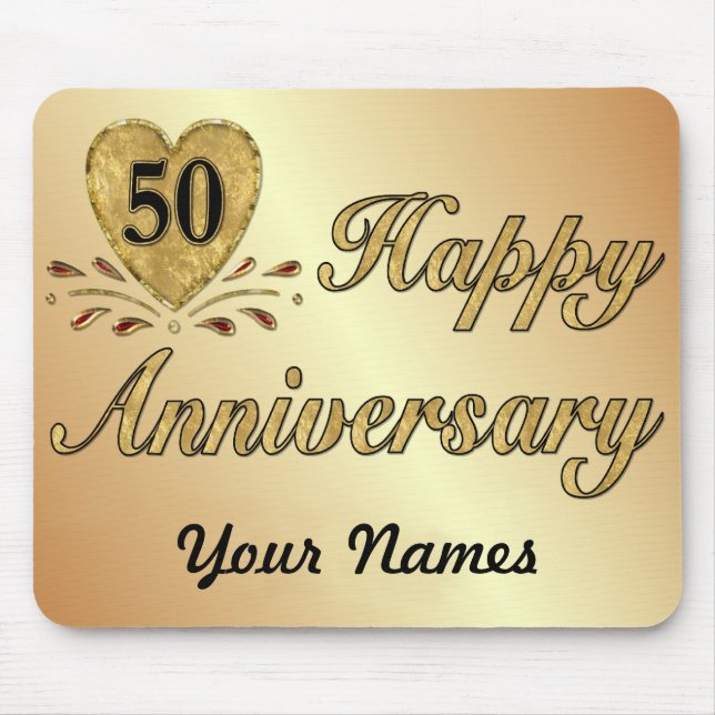 50th Anniversary - Gold Mouse Mat (Front)