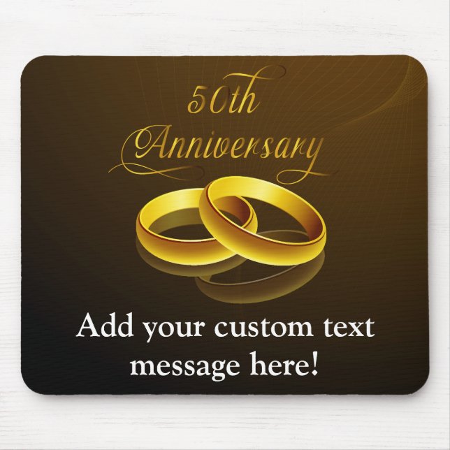 50th Anniversary | Gold Script Mouse Mat (Front)