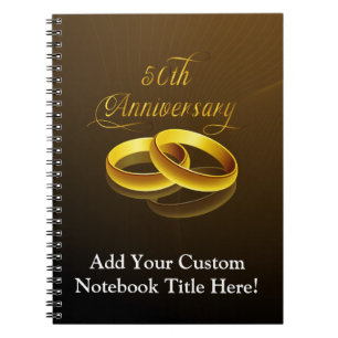 50th Anniversary   Gold Script Notebook