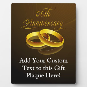 50th Anniversary   Gold Script Plaque