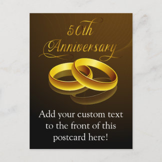 50th Anniversary | Gold Script Postcard
