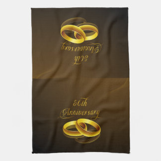 50th Anniversary | Gold Script Tea Towel