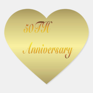 50TH Anniversary Gold Sticker