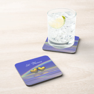 50th Anniversary Golden Hearts Coaster
