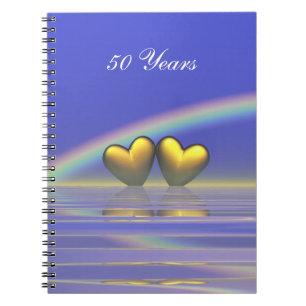 50th Anniversary Golden Hearts Notebook