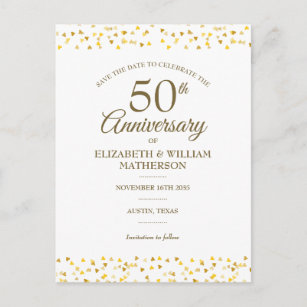 50th Anniversary Save The Date Cards Zazzle Uk