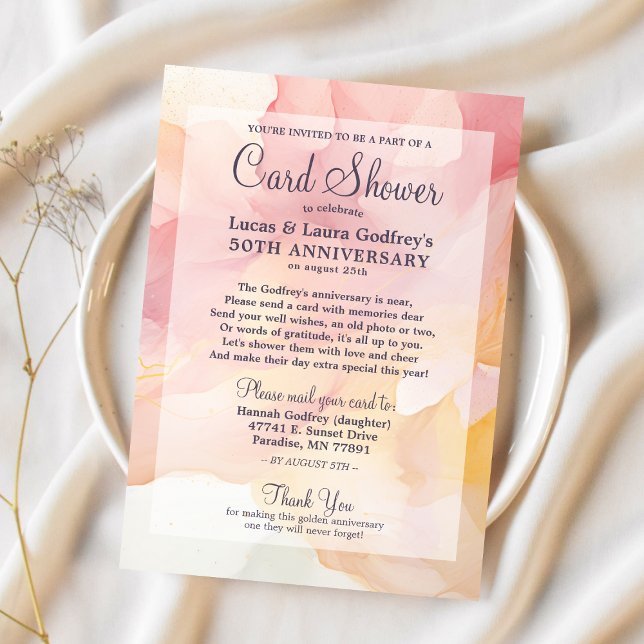 50th Anniversary Golden Pastels Card Shower (Creator Uploaded)