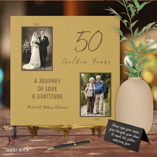 50th Anniversary Guest Book – Gold