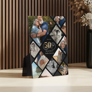 50th Anniversary Infinity Love Photo Collage Gift Plaque