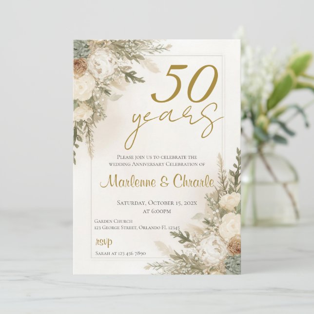 50th anniversary invitation (Standing Front)