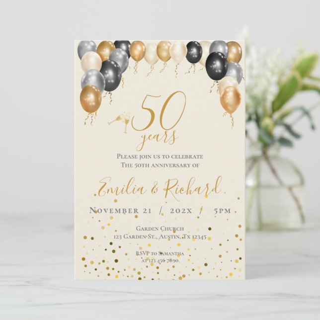 50th anniversary invitation (Standing Front)