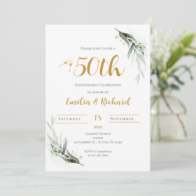 50th anniversary invitation (Standing Front)
