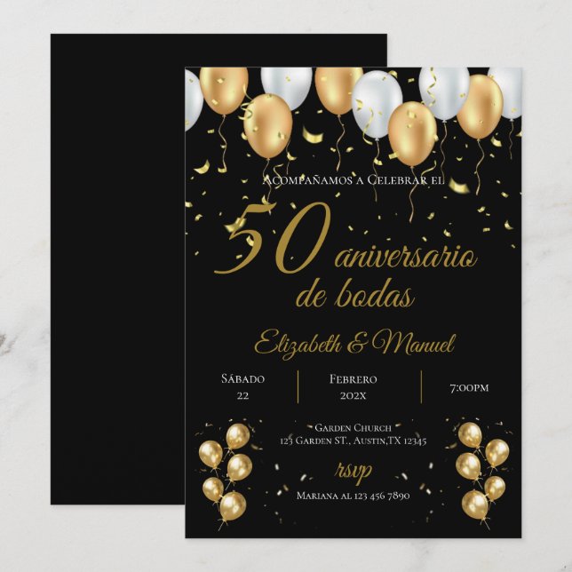50th anniversary invitation (Front/Back)