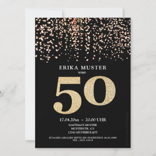 50th anniversary invitation cards for gold