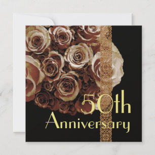 50th Anniversary Invitation - CHOCOLATE