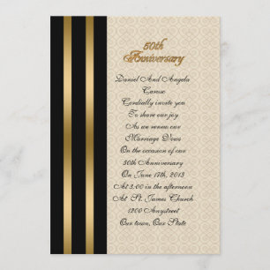 50th Anniversary  Invitation elegant