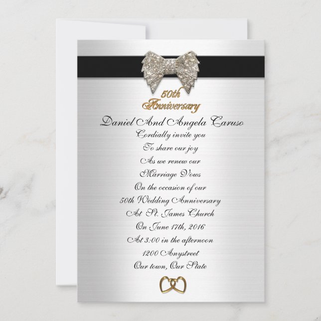 50th Anniversary invitation formal (Front)