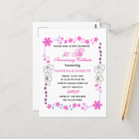 50th Anniversary Invitation, Greenery Wedding Anni