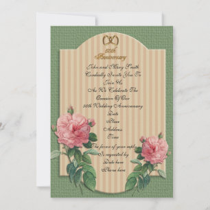 50th Anniversary invitation vintage roses