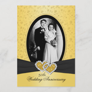 50th Anniversary Joined Hearts II Invitation