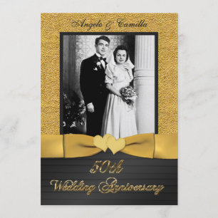 50th Anniversary Joined Hearts PHOTO Invite 3