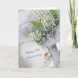50th Anniversary Lily of the Valley Bouquet  Card