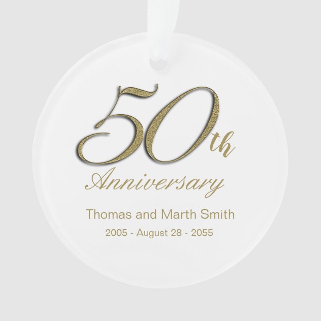 50th Anniversary Memento Ornament Gift (Front)