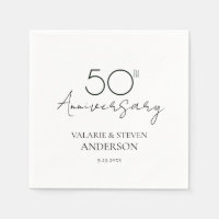 50th Anniversary Minimal Napkins