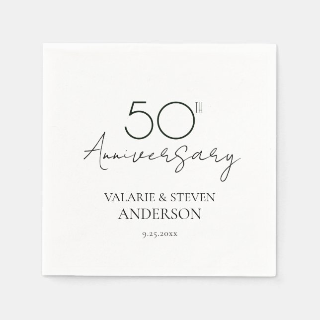 50th Anniversary Minimal Napkins (Front)