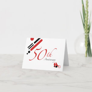 50th Anniversary (mod birds) Card
