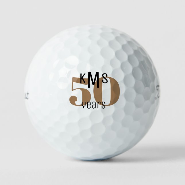 50th Anniversary Monogram Titleist Pro V1  Golf Balls (Front)