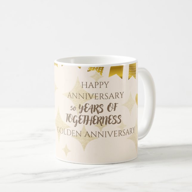 50th Anniversary Mug – 50 Years of Togetherness Gi (Front Right)