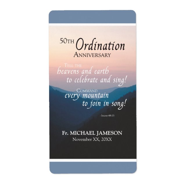 50th Anniversary of Ordination Congratulations (Front)