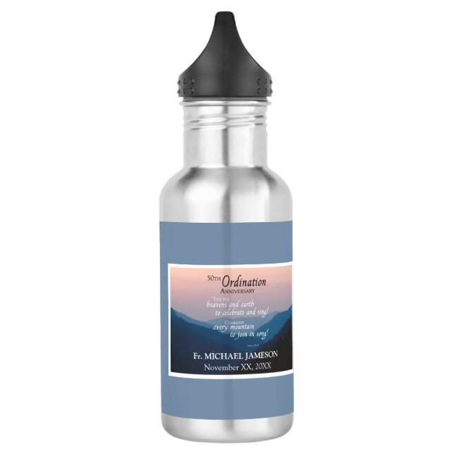50th Anniversary of Ordination Congratulations 532 Ml Water Bottle (Left)