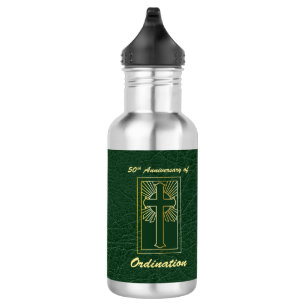 50th Anniversary of Ordination Green Leather Look 532 Ml Water Bottle