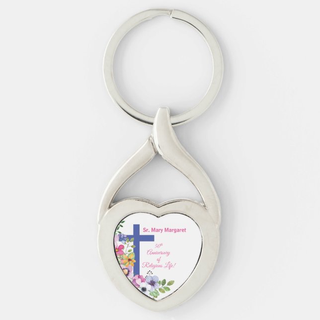 50th Anniversary of Religious Life Metal Keychain (Front)