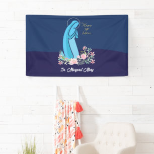 50th Anniversary of Religious Life Nun Pink Flower Banner