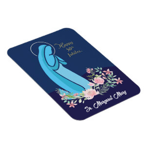 50th Anniversary of Religious Life Nun Pink Flower Magnet