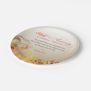 50th Anniversary of Religious Profession, Nun Paper Plate
