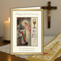 50th Anniversary Ordination Chalice Elegant Card