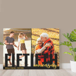 50th Anniversary Oversized Typography 2 Photo Canvas Print<br><div class="desc">Create your own unique 50th Wedding Anniversary gallery wrapped canvas with 2 of your favourite pictures. The photo template is ready for you to upload your photos (which are displayed in portrait format) and you can further personalise with your names and wedding date. The design features modern oversized typography and...</div>