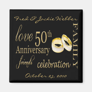 50th Anniversary Party Favour - Easy to Magnet