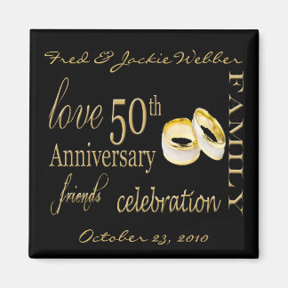 50th Anniversary Party Favour - Easy to Personalis Magnet