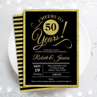 50th Anniversary Party - Gold Black